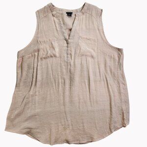 Torrid 2 Womens 18/20 Blush Pink Sleeveless Top Rayon Polyester Blend Plus Size